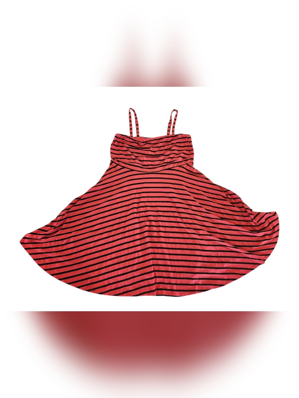 Torrid Dark Pink & Black Striped Strapless Dress - Women's Size 1X